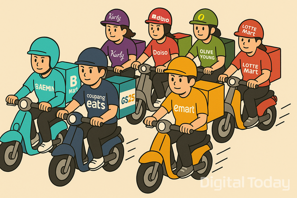 퀵커머스 경쟁. [사진: 챗GPT]
