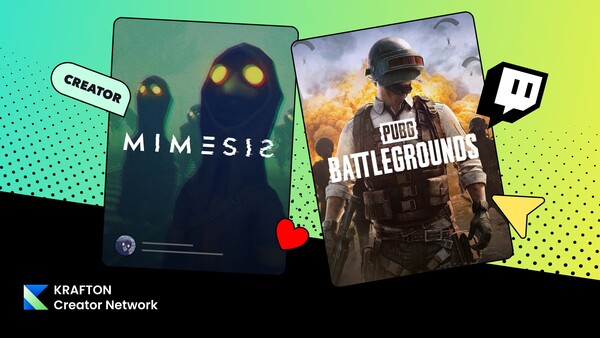 크래프톤의 글로벌 크리에이터 협력 프로그램 '크래프톤 크리에이터 네트워크'가 'PUBG: 배틀그라운드'와 렐루게임즈의 신작 '미메시스'를 신규 추가해 새로운 글로벌 캠페인을 시작한다고 13일 밝혔다. [사진: 크래프톤]