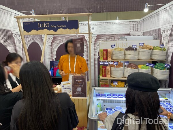 그릭 요거트 브랜드 룩트 부스. [사진: 디지털투데이 손슬기 기자]