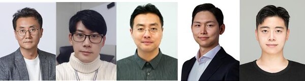 (왼쪽부터) 고려대 화공생명공학과 조진한 교수, DGIST 에너지환경연구부 박용민 박사(공동 교신저자), 조지아텍 기계공학과 이승우 교수(공동 교신저자), 고려대 KU-KIST 융합대학원 백서인 교수(공동교신저자), 조지아텍 기계공학과 남동현 박사(제1저자) [사진: 고려대]