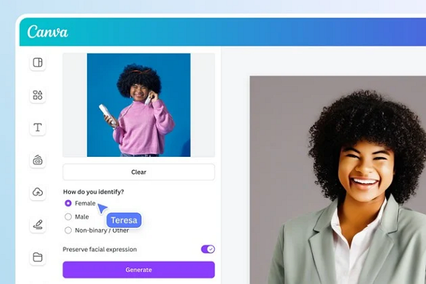 캔바 AI 헤드샷 적용 모습 [사진: 캔바]