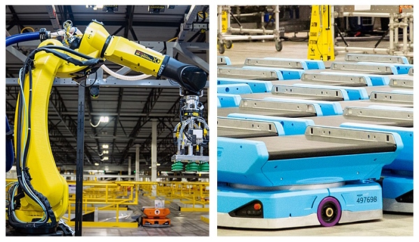 아마존이 2033년까지 75% 자동화를 목표로 하고 있는 것으로 나타났다. [사진: 아마존 로보틱스]