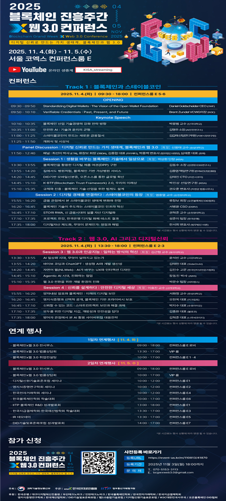 '2025 블록체인 진흥주간 × 웹 3.0 컨퍼런스' 포스터. [사진: 과기정통부]