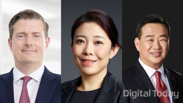 (왼쪽부터)로버트 포터 쿠팡 CGAO, 샌디 런 쉬 징둥 CEO, 김상현 롯데유통군 총괄대표. [사진: APEC CEO 서밋 운영위]