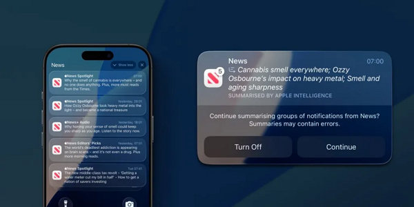 iOS 26 AI 뉴스 요약 기능 [사진: 나인투파이브맥]