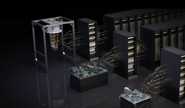 GPU와 양자 프로세서를 결합해 가속형 양자 슈퍼컴퓨터를 구축한 개방형 시스템 아키텍처 엔비디아 NVQ링크(NVIDIA NVQLink) 기술 구현 도식 [사진: 엔비디아]