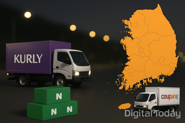 이커머스 새벽배송 경쟁. [사진: 챗GPT]