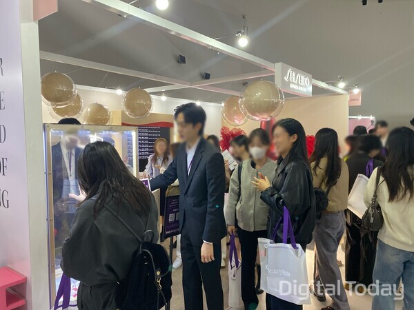 시세이도 부스. [사진: 디지털투데이 손슬기 기자]