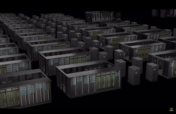 GB200 NVL72 기반 AI 팩토리 내부 구현도 [사진: 엔비디아]