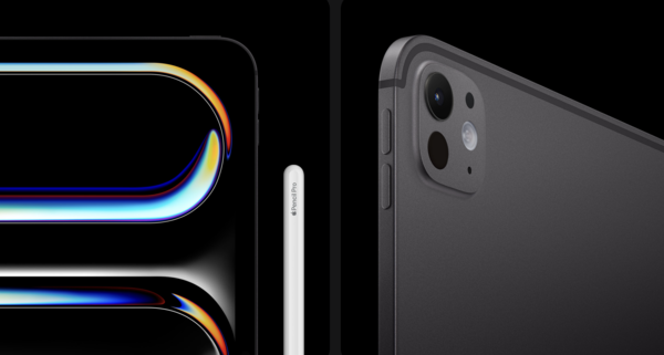 M5칩을 탑재한 아이패드 프로 제품과 애플펜슬 프로 [사진: 애플]