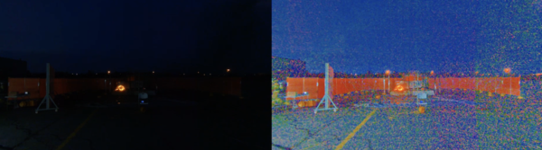 한국전기연구원 소방현장 시야 개선 기술 적용 전후 [사진: 한국전기연구원]