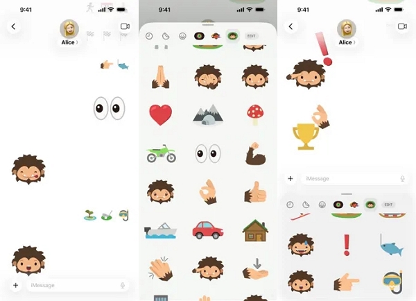 스니키 사스콰치 아이메시지 스티커 팩 [사진: 애플]