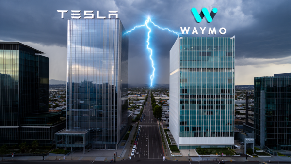 테슬라와 웨이모가 캘리포니아의 로보택시 규제안을 두고 대립하고 있다. [사진: Reve AI]