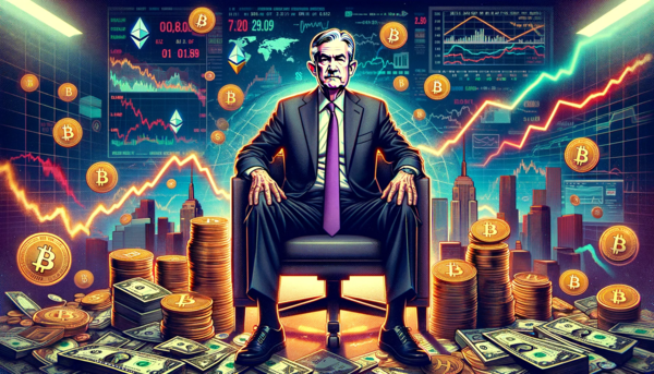 미국 연준의 금리 정책에 따라 고위험 투자 자산인 암호화폐 시장은 크게 영향을 받는다  [사진: DALL·E]