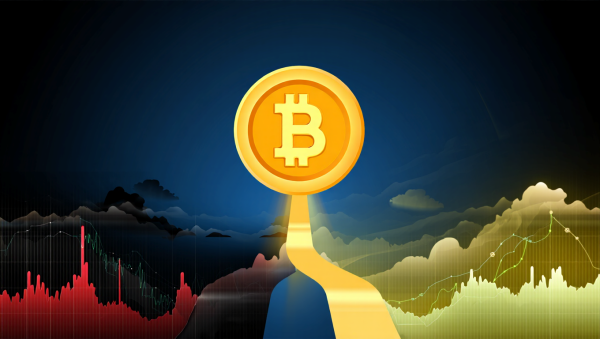 비트코인이 운명의 갈림길에 서 있다. [사진: Reve AI]