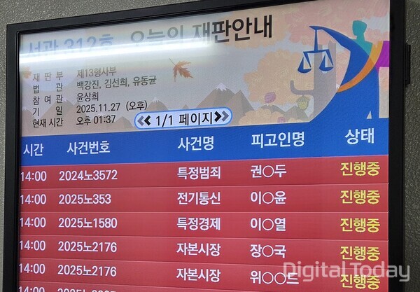 27일 오후 2시 서울고등법원에서 장현국 넥써쓰 대표의 2심이 진행됐다. [사진: 이호정 기자]