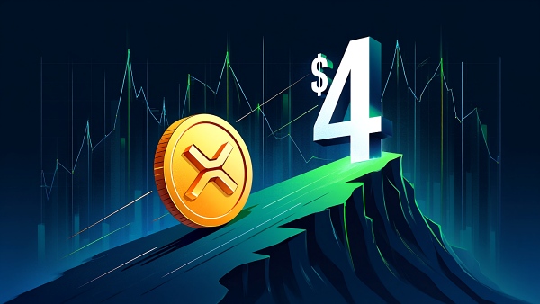 4달러 고지 점령을 눈 앞에 둔 XRP [사진: Reve AI]
