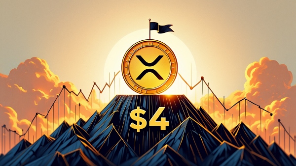 4달러 고지 점령을 위해 상승세를 유지하고 있는 XRP [사진: Reve AI]