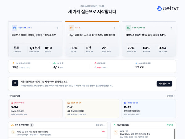 리트리버, 프리시드 투자 유치...AI 기반 정보보호 인증 대응 자동화 솔... - 뉴스 썸네일 이미지